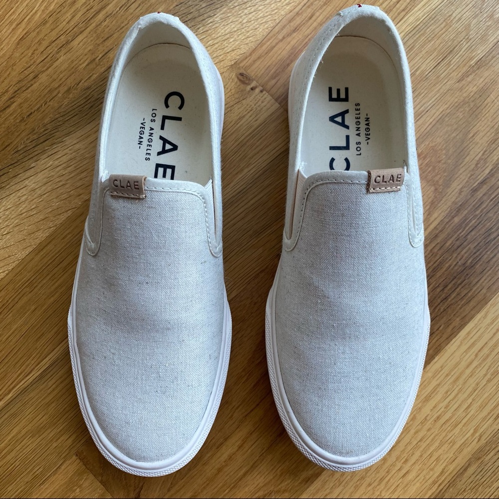 CLAE Porter shoe in eggnog organic canvas